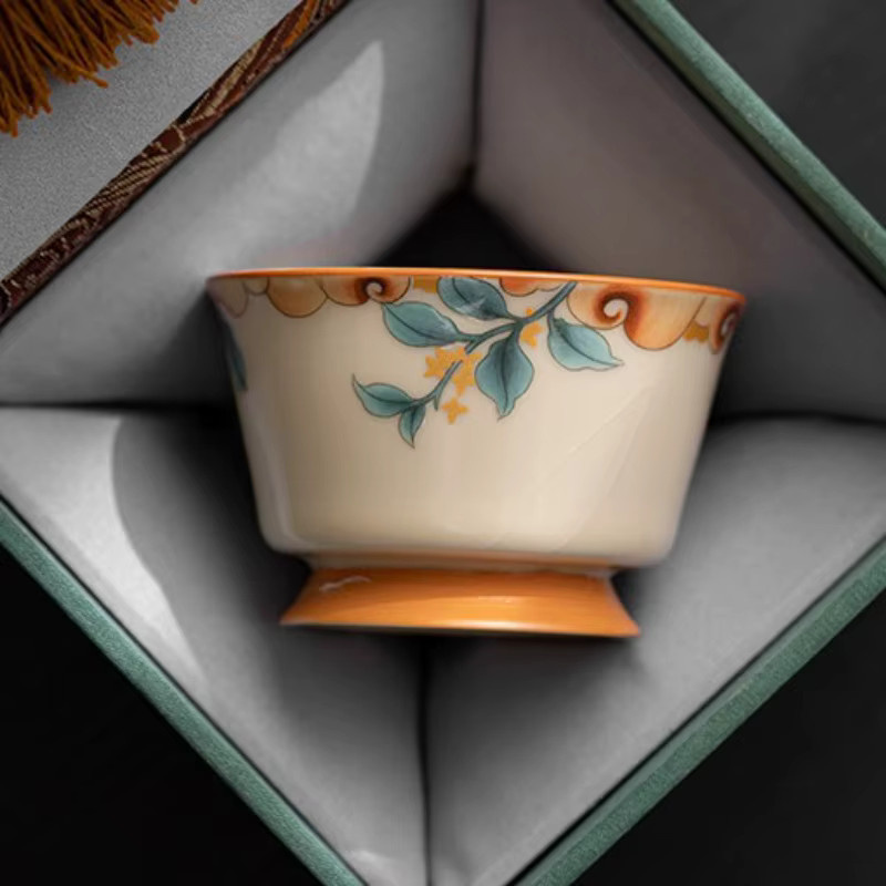 Ruyao Celadon Teetasse aus Porzellan für die chinesische Gongfu Teezeremonie in Grün und Multicolour - Bild 2
