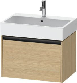 Duravit Waschtischunterschrank Ketho.2 in Ei Nat, Beige, wandhängend mit 1 Auszug, B/T: 68,4 x 46 cm - Bild 1