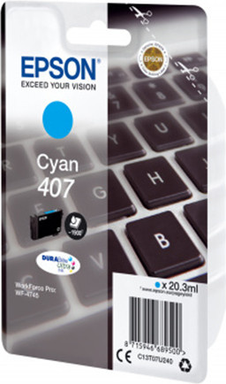Epson Original Tintenpatrone Cyan L-Größe 20,3 ml für WorkForce Pro WF-4745DTWF - Bild 1