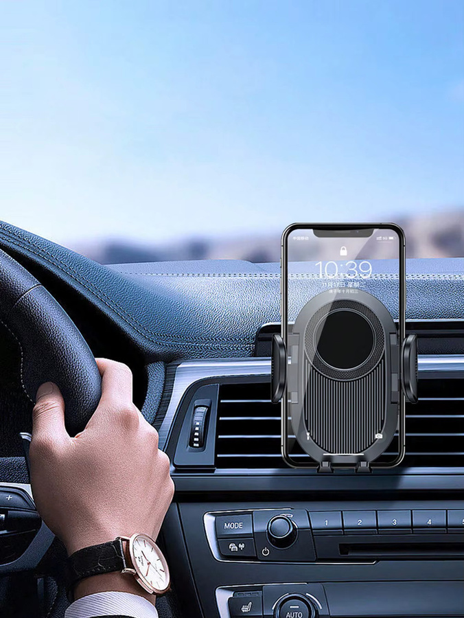 Universelle Autotelefonhalterung in Schwarz für Armaturenbrett, Windschutzscheibe und Lüftungsschlitze mit Saugnapf - Bild 3