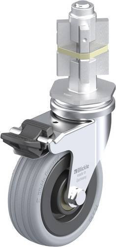 Blickle Lenkrolle LRA-VPA 75K-FI-E05 mit Feststeller, Rad-Durchmesser: 75 mm, Tragfähigkeit: 60 kg, Farbe: Schwarz/Grau/Silber - Bild 1