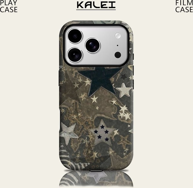Potdemiel Dark Tone 3D Star Handyhülle mit MagSafe Kompatibilität für iPhone 17 16 15 14 13 Pro Max Plus Multicolor - Bild 1