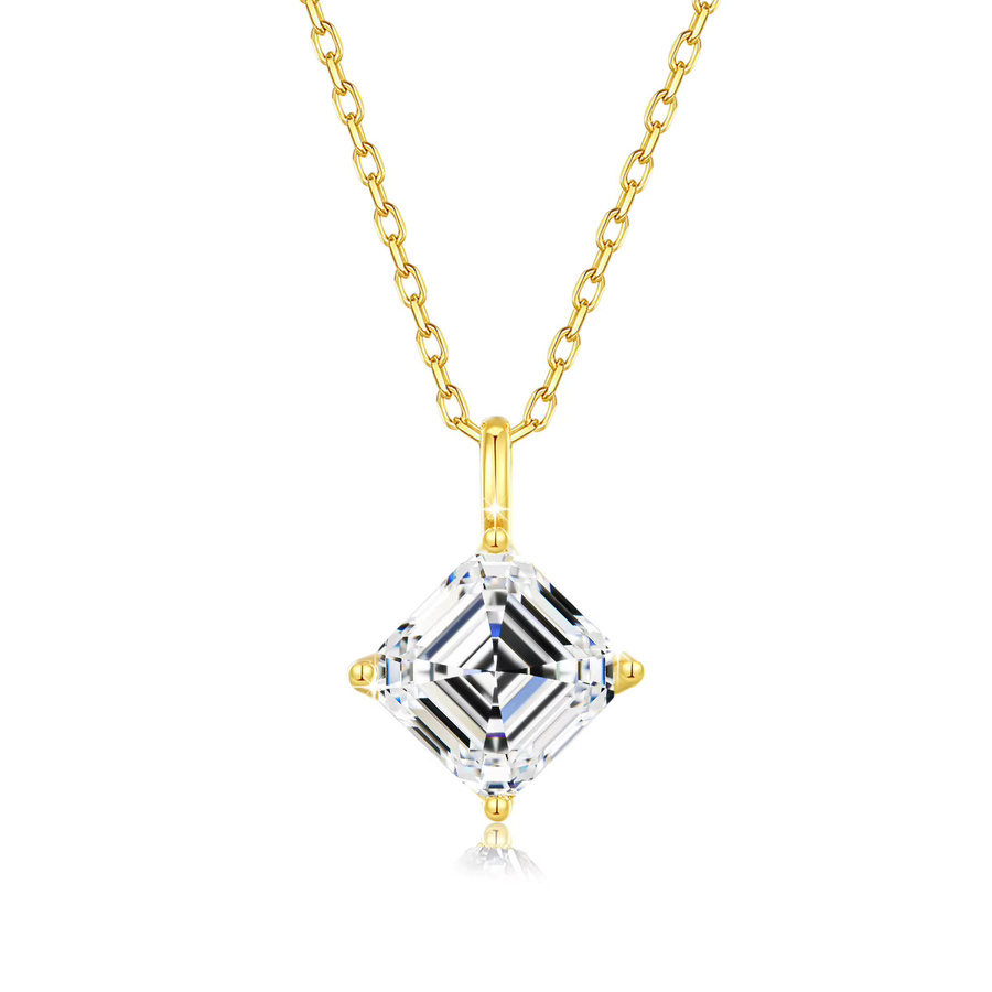 LONGUE VUE Halskette, 14K Gold, Moissanit, Unisex - Bild 2