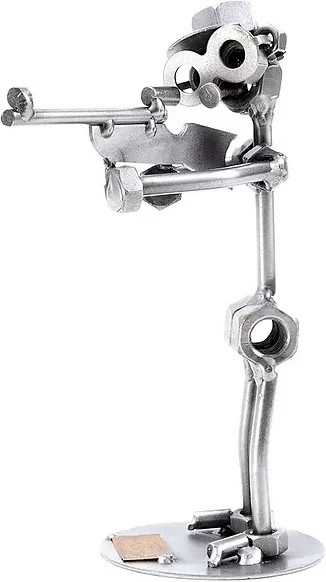 Schraubenmännchen Schütze mit Gewehr von Hinz & Kunst in Silber aus Metall - Bild 1