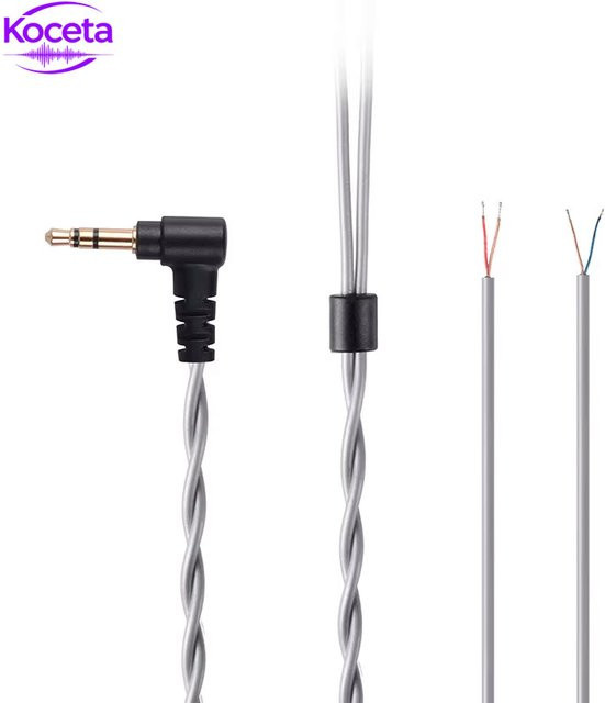 Koceta DIY Graues OFC-Ersatzkabel für AKG K420 HiFi-Audio-Headsets, Länge: 1,2 m - Bild 1