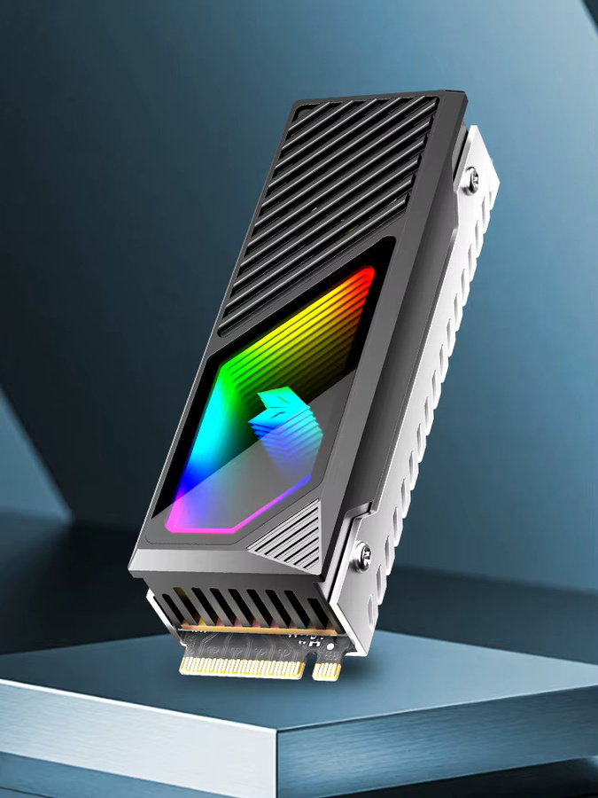 ALLOYSEED M.2 2280 SSD Kühlkörper mit integriertem ARGB Lüfter, Schwarz - Bild 5