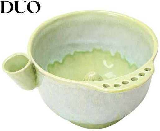 Keramisches Fruchtsieb Duochongyuzhou in Blau mit Wirbeldesign und Griff zur Beerenwaschung - Bild 1