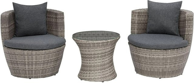 Beliani Bistro Set CAPRI Dunkelgrau B/T/H: 54 x 54 x 48 cm - Bild 1