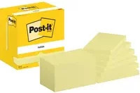 Post-it Haftnotizen 655 CY, 12 Blöcke à 100 Blatt, Gelb, B: 7,6 cm, H: 12,7 cm, PEFC-zertifiziert - Bild 1