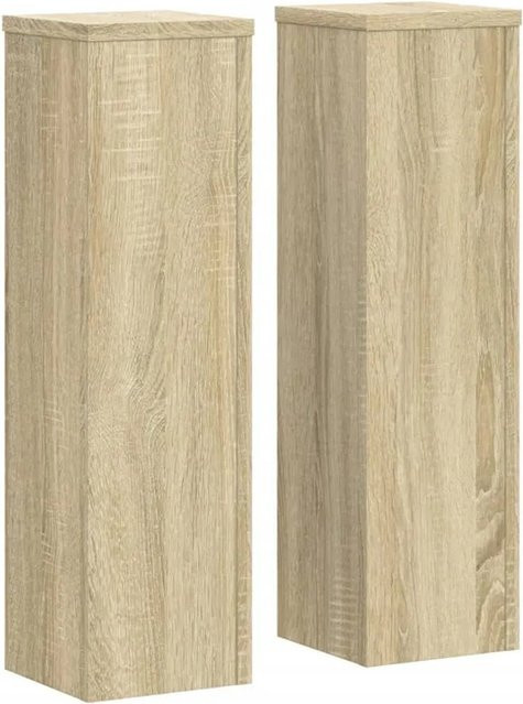 vidaXL Pflanzenständer 2er-Set aus Holzwerkstoff in Sonoma-Eiche, B/T/H: 17 x 17 x 60 cm - Bild 1
