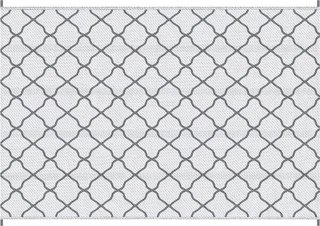 Outsunny Outdoor Teppich mit Netzmuster in Grau, wetterfest und UV-beständig, B/B: 182 x 274 cm - Bild 1