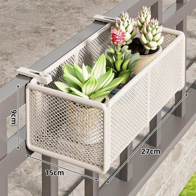 VTyodasa Hängender Blumentopfständer aus Metall für Hängepflanzen in Grau - Bild 1