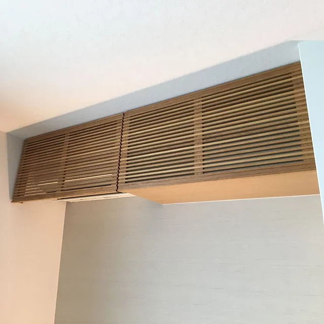 Shelter Box Klimaanlagen Abdeckung aus Massivholz in Braun für Gree und Haier Klimaanlagen - Bild 1