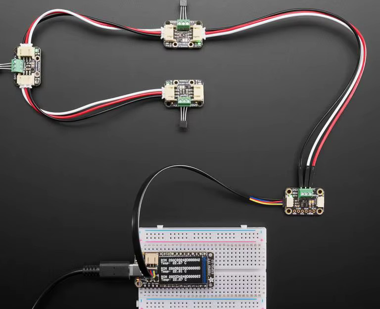 Fly thinking Dili Asia 5976 DS2484 I2C auf 1-Draht-Bus-Adapter-Breakout mit STEMMA QT / Qwiic JST SH 1 mm Anschluss - Bild 3