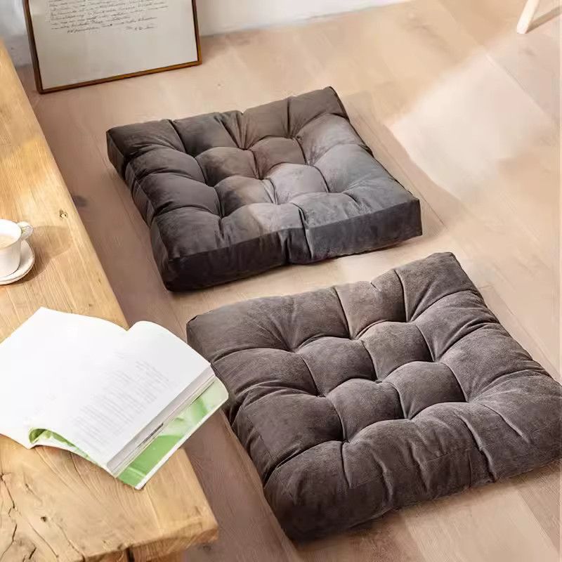 Inyahome Bodensitzkissen aus Cord in Pink, quadratisches Tatami-Lesekissen und Stuhlpolster - Bild 2