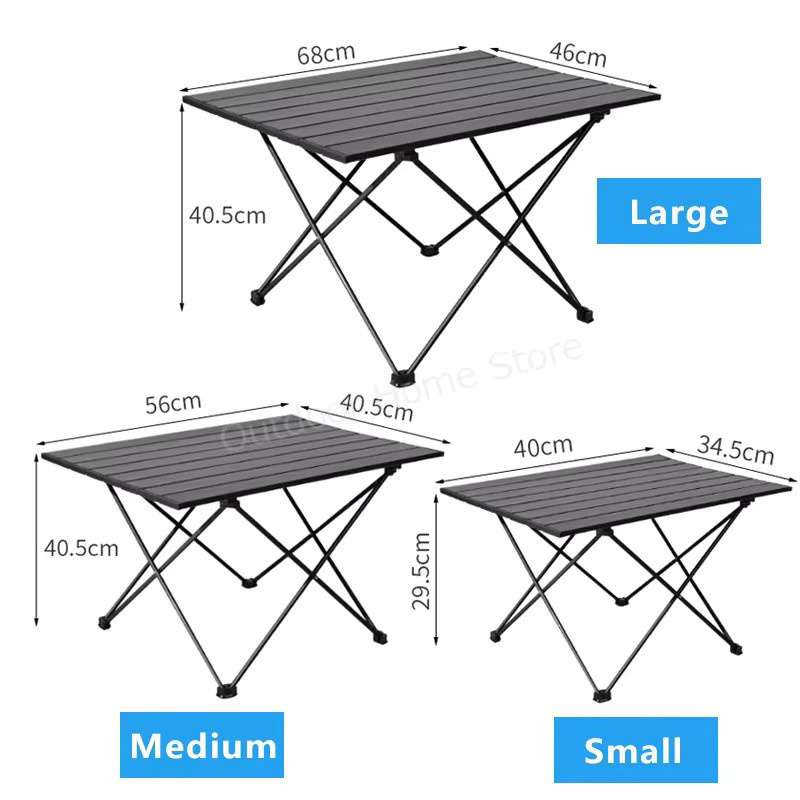 DUTRIEUX Tragbarer Camping-Klapptisch aus Aluminiumlegierung in Schwarz, ultraleichter Esstisch für Picknick und Wandern - Bild 2