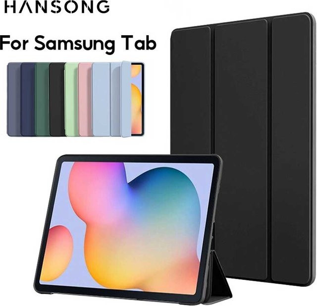 Samsung Galaxy Tablet-Hülle mit Smart Auto Sleep/Wake Funktion in Schwarz und Grün für A7 Lite, S6 Lite, Tab A9, A8, A7, S7, S8, S9 und Plus FE - Bild 1