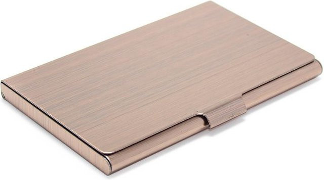 SZwatch Kartenhalterbox aus Edelstahl für Visitenkarten und Postkarten, tragbarer Aufbewahrungskoffer für Damen und Herren, Farben: Schwarz, Gold oder Bronze - Bild 1