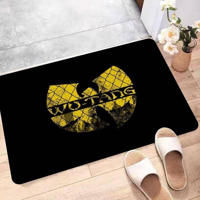 Miniso Hip Hop Wu-Tang Clan Raummatte Retro Rutschfest für Wohnzimmer und Küche, Schwarz, B: 100 cm, T: 150 cm - Bild 1