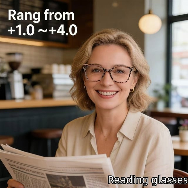 AINII Lesebrille, Unisex, Vollrand, rechteckig, Kunststoff - Bild 1