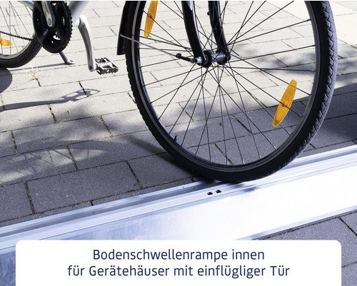 Ecostar Metallrampe für Gerätehaus in Silber, Länge: 172 cm - Bild 1