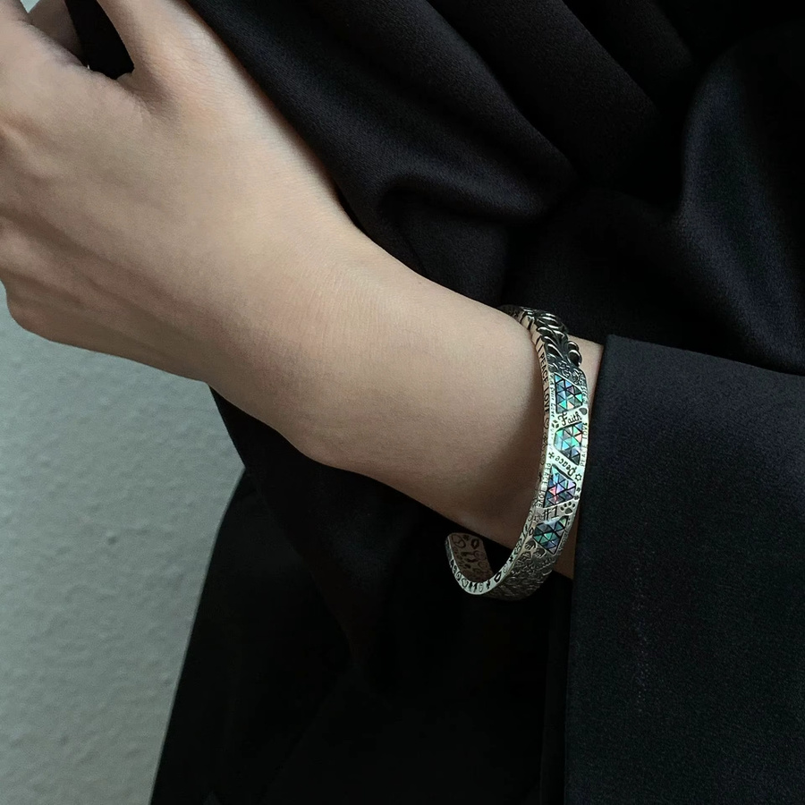 XIYANIKE Manschette Armband, Geometrische Graffiti, Damen - Bild 3