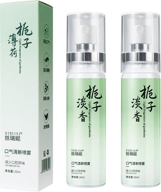 Sireeni Leicht Parfümiertes Gardenia Mundspray, 2 x 20 ml, Unisex - Bild 1