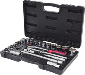 KS Tools CHROMEplus Steckschlüssel-Satz 1/2 Zoll, 28-teilig, Silber - Bild 1