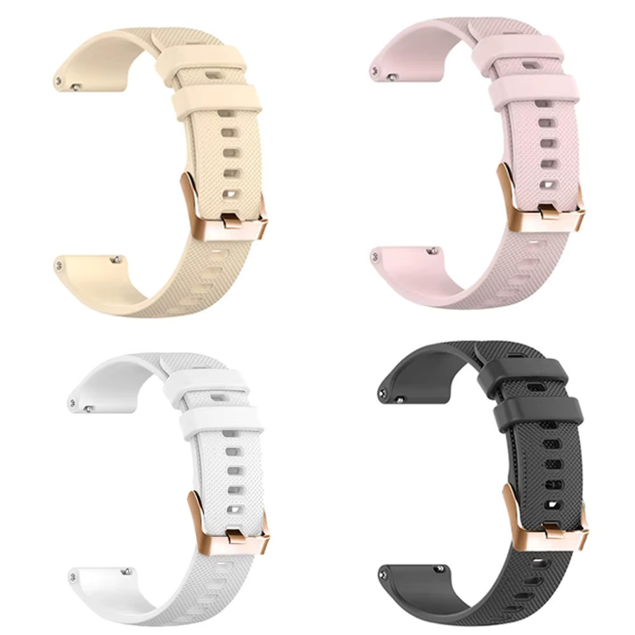 Uhrenarmband Silikon, Weiß, 18mm 20mm, Garmin Venu 3S/Venu 2S/Vivoactive 4S/Vivomove 3S/Forerunner 255S 265S - Bild 2