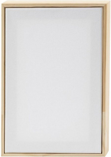 Leinwand mit Rahmen von Creativ Company in Weiß, B/H: 15,8 x 23,8 cm - Bild 1