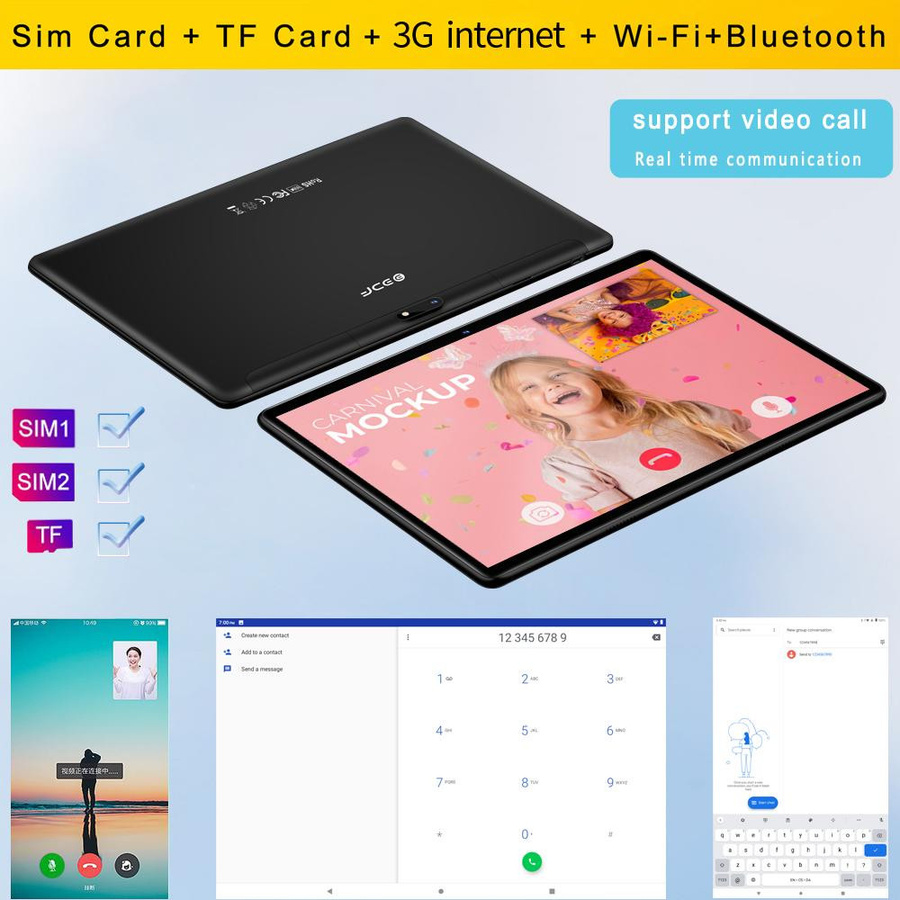 BDF S10 Android 11 Tablet-PC mit MediaTek Prozessor, 4 GB RAM, 64 GB ROM, 10,1 Zoll Display, Schwarz - Bild 9