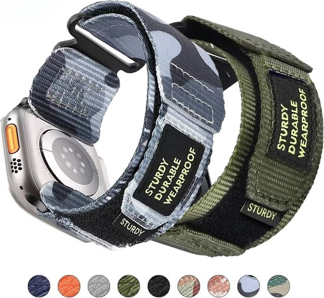 OAKCHARM Uhrenarmband Nylon, Schwarz, Unisex - Bild 1