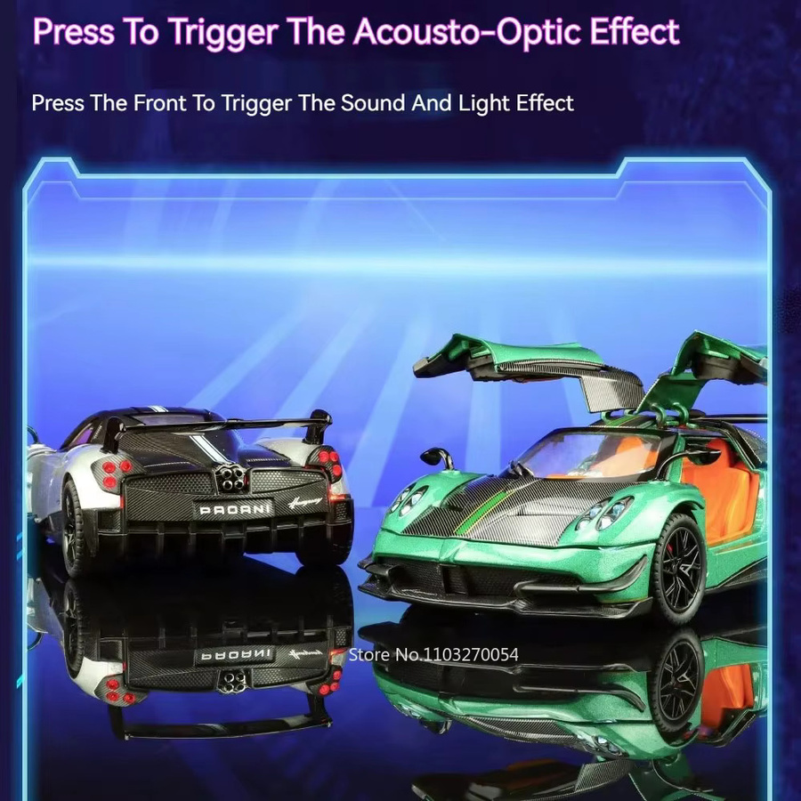 MAKEDA Pagani Huayra BC Zonta, Modell Spielzeug, 1:24, mit Licht und Sound - Bild 2