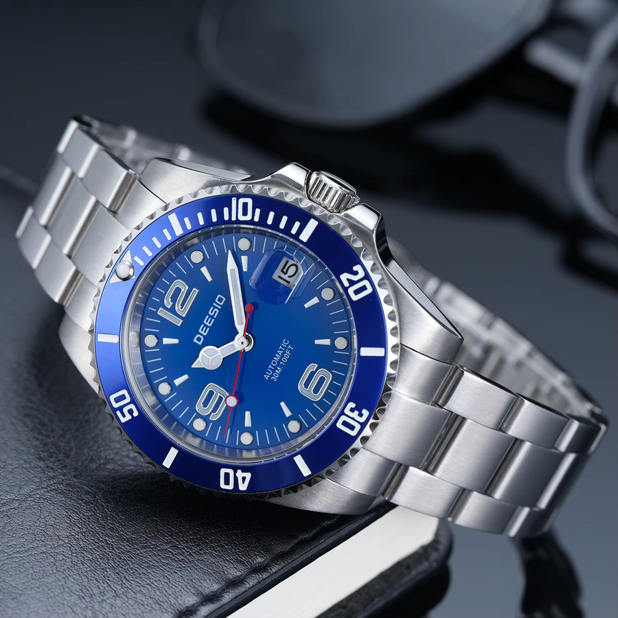 Deesio Armbanduhr, Automatik, Edelstahl, Blau, Herren - Bild 4