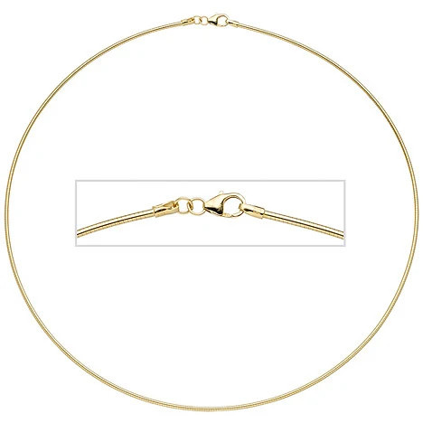 Colfem Halskette 925 Sterling Silber, gold vergoldet, 45 cm, Unisex - Bild 1