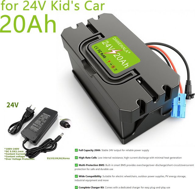 DAWEIKALA Spielzeugauto 24V 20AH Lithiumbatterie mit 30A BMS-System - Bild 1