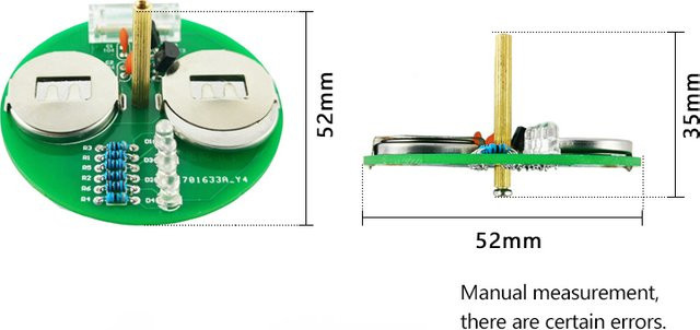 LOTHYE LED Desktop Rotierendes Licht Gyro DIY Elektronik-Set - Bild 1