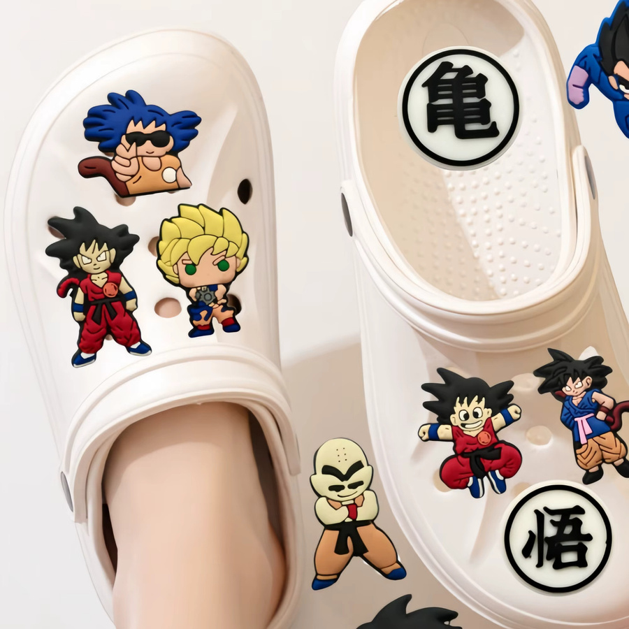 Bandai Dragon Ball Combo Anime-Schuhanhänger Goku und Master Roshi, 10-teiliges Set, 40-teiliges Set - Bild 2