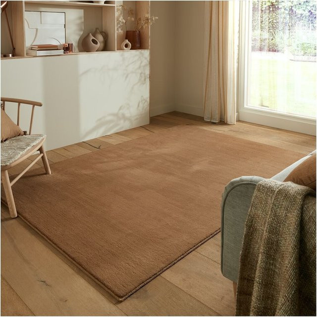 Teppich BLITH von Kadima Design in Braun, uni, B/T: 200 x 290 cm, pflegeleicht und strapazierfähig aus Polyester - Bild 1