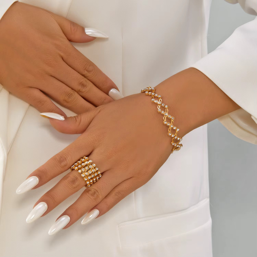 Harlermoon Ring-Armband, Kupfer, Zirkonia, Damen - Bild 2