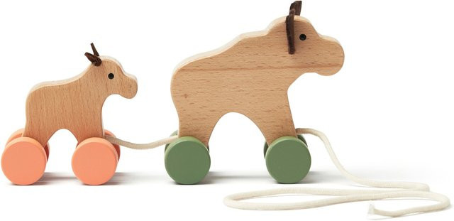 Kids Concept Elchfamilie Edvin, Nachziehtier, ab 1 Jahr - Bild 1