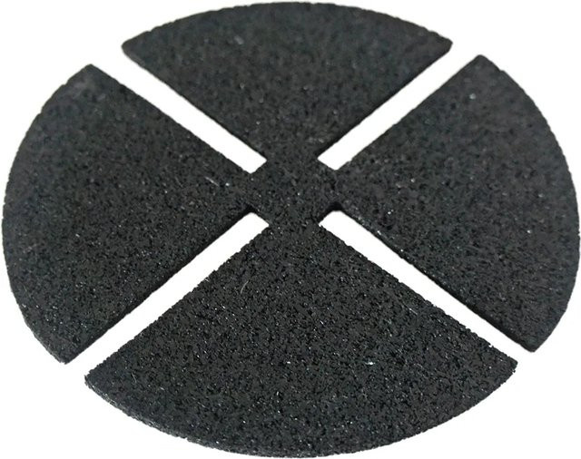 GS Terrassen Gummipad für Plattenlager, Schwarz, B/T/H: 13,0 x 13,0 x 0,3 cm - Bild 1