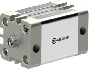 Riegler Kompaktzylinder doppeltwirkend silber ISO21287 K-Ø32 Hub 50 G1/8 - Bild 1