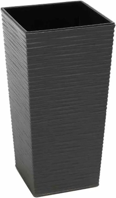 Siena Garden Pflanzgefäß Nizza Groove aus Kunststoff in Graphit, B/T/H: 30 x 30 x 57 cm - Bild 1