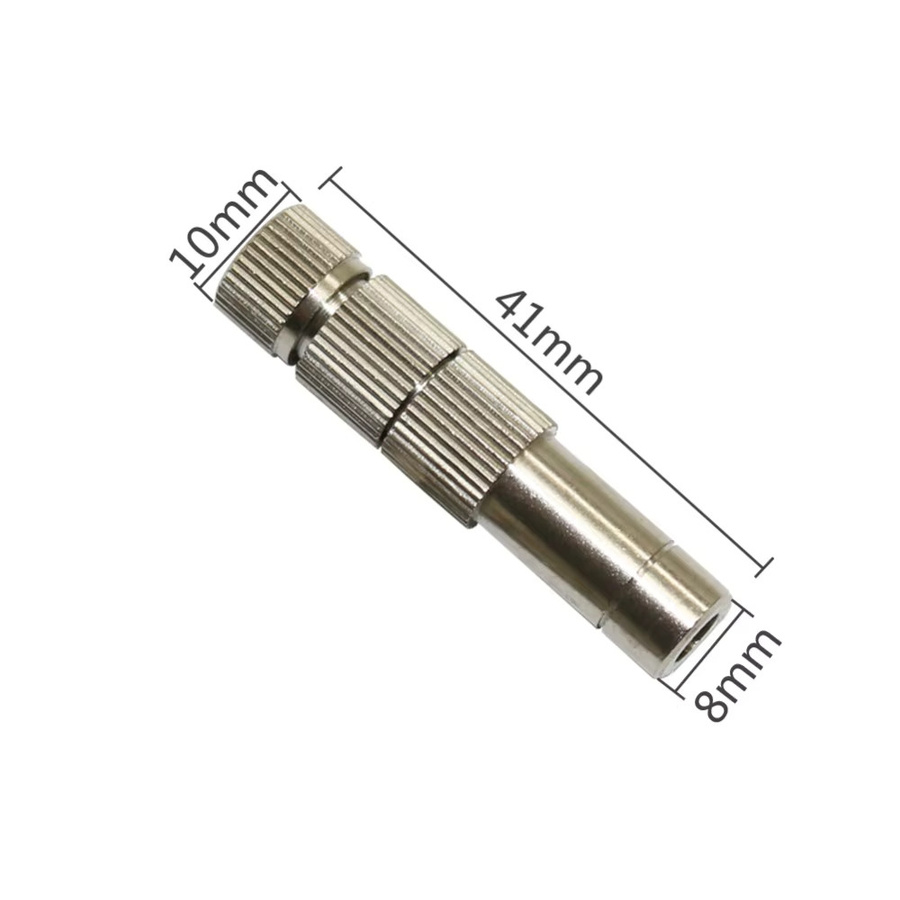 20 Stück Sprühdüsen 8mm für Bewässerung und Vernebelung, 0,2 bis 0,6mm Sprühmenge, Farbe: Silber - Bild 2