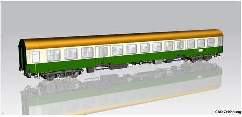 Piko Halberstädter Mitteleinstiegswagen, H0, beige-grün, 1:87 - Bild 1
