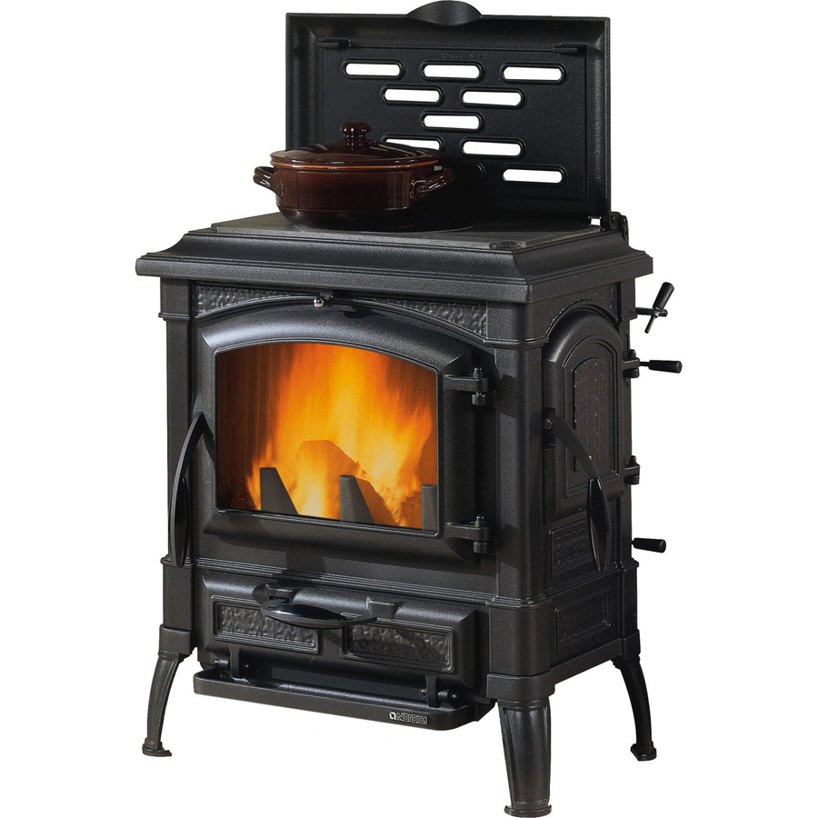 La Nordica-Extraflame Firefix Kaminofen Isetta aus Gusseisen in Schwarz und Anthrazit mit 7,3 kW bis 7,7 kW Leistung - Bild 2