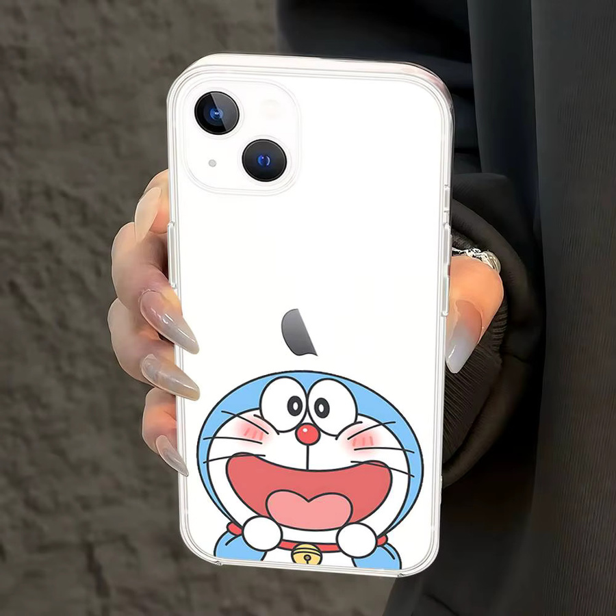 Niedliche Doraemon Handyhülle für iPhone 17 16 15 14 13 12 11 Pro Max Plus Transparent - Bild 3