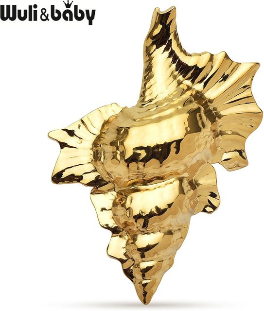 Wuli&baby Brosche Edelstahl, Gold, Unisex - Bild 1