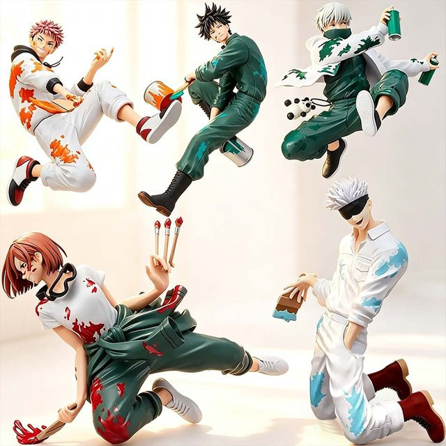 Bandai Jujutsu Kaisen Graffiti Battle Fushiguro Megumi Kugisaki Nobara, Actionfiguren, PVC - Bild 1